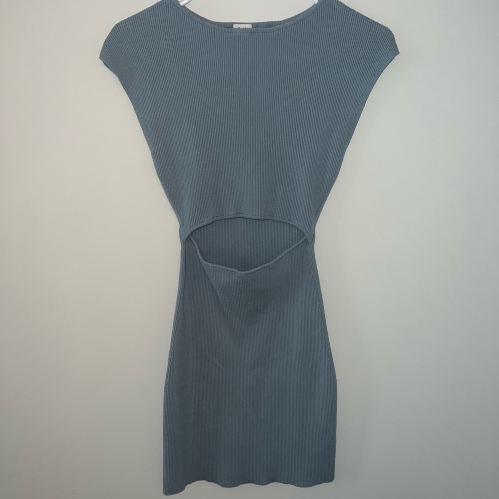 Aritzia Elegant Blue Knit Dress from Wilfred.